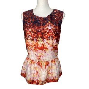 W118 By Walter Baker Womens Bree Top Floral Peplum Blouse $108 size Medium